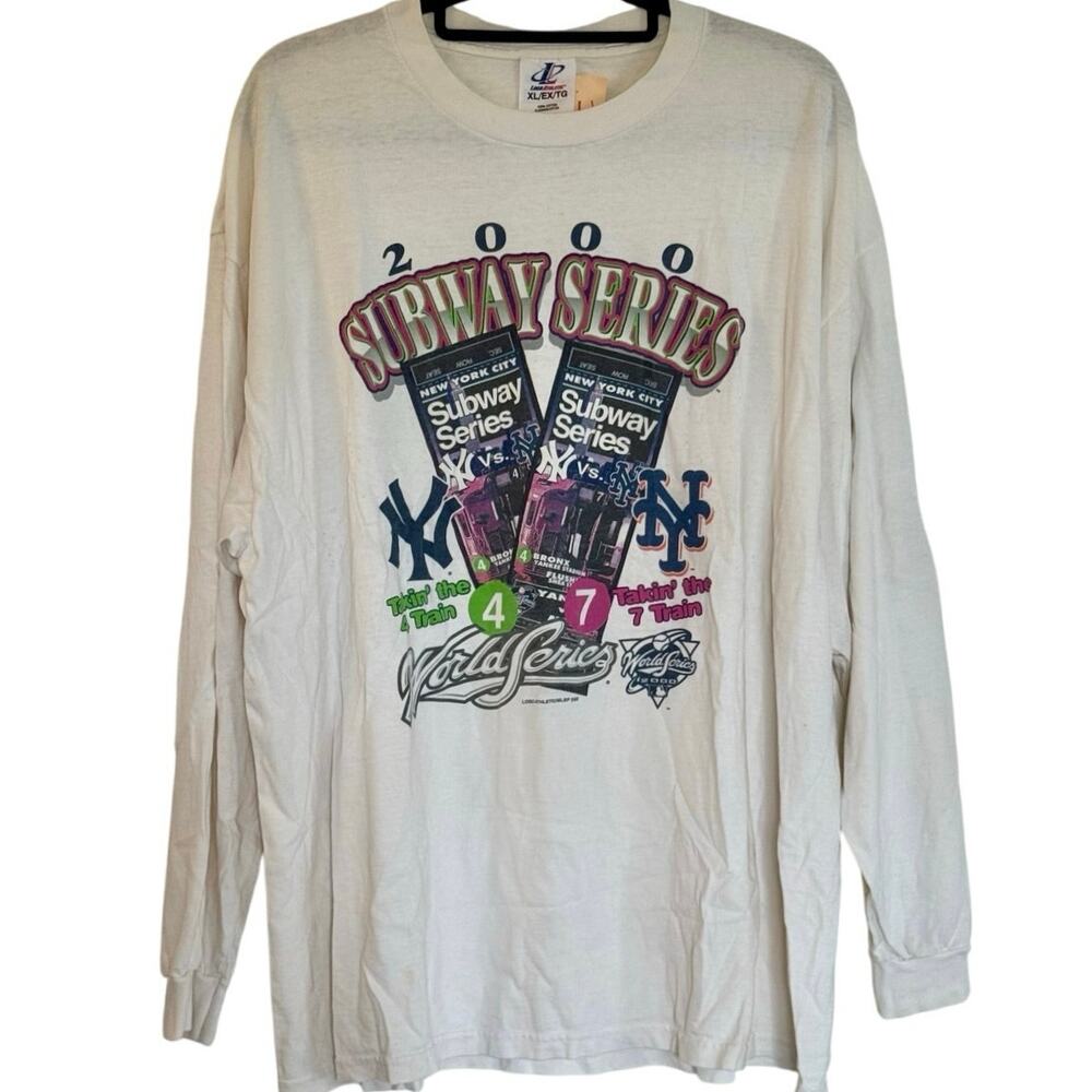 Vintage Y2K Subway Series Yankees vs. Mets 2000 Long Sleeve Shirt Adult XL